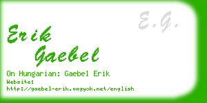 erik gaebel business card